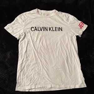 White Black And Red On The Sleeve Calvin Klein t-shirt